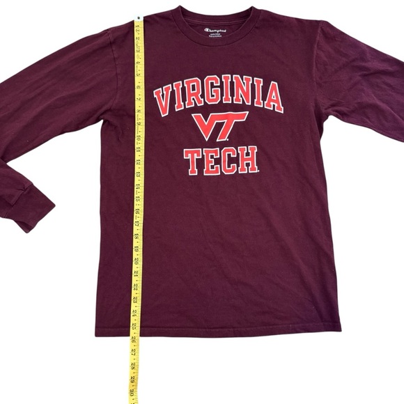 Maroon, long sleeve Virginia Tech T-shirt size youth extra large - Picture 5 of 6
